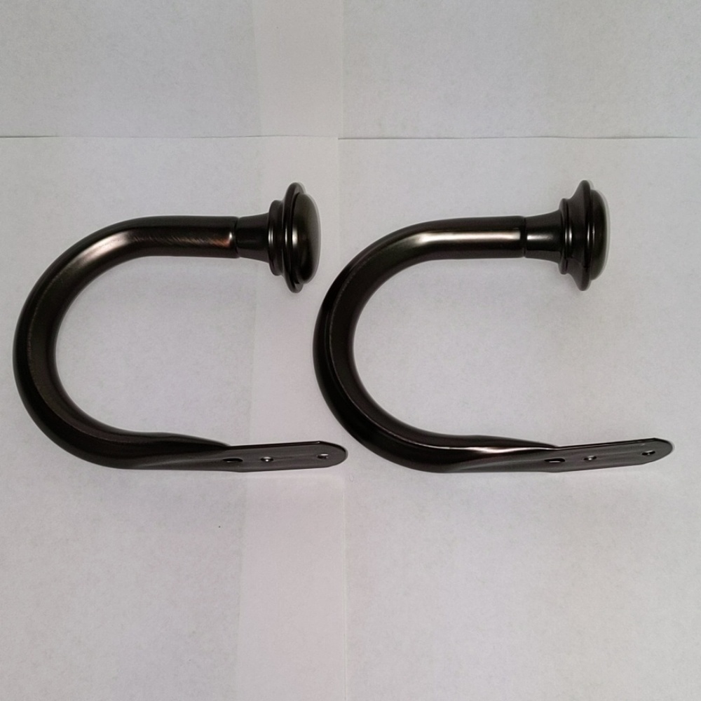 2 Oil rubbed bronze finish curtain holdbacks